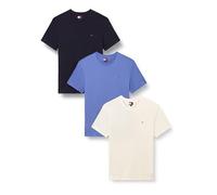 Tommy Jeans Men's TJM Xslim 3 Pack Tee Ext Dm0Dm21579 S/S T-Shirt, Multi (Dnn/Ancient White/Lt Hori Blue), XL
