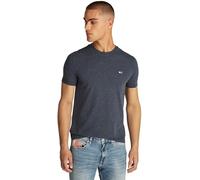 Tommy Jeans Mens TJM Xslim Jaspe HTR Tee Ext Dm0dm20363 S/S T-Shirt, Blue (Dark Night Navy Heather), XL UK