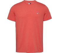 Tommy Jeans Men's TJM XSLIM Jaspe HTR TEE EXT DM0DM20363 S/S T-Shirt, Orange (Bright Vermillion HTR), M