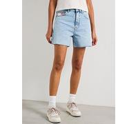 Tommy Jeans Mom Fit Denim Shorts, Blue, Size 32, Women Blue