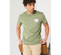 Tommy Jeans Mono Left Chest Logo T-Shirt - Khaki, Khaki, Size S, Men Khaki