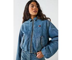 Tommy Jeans Padded Harrington Denim Jacket, Blue, Size Xl, Women Blue