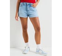 Tommy Jeans Raw Hem Denim Shorts, Blue, Size 26, Women Blue