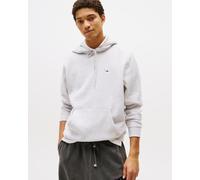 Tommy Jeans Men’s Regular Fit Flag Fleece Hoodie, Grey (Silver Grey Heather), L