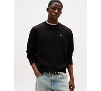 Tommy Jeans Reg Flag Fleece Crew Sweatshirt Pure Black - M