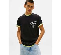 Tommy Jeans Regular City Sign Short Sleeve T-Shirt Black White - M