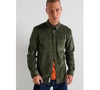 Tommy Jeans Regular Cord Shirt - Green, Green, Size L, Men Green