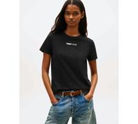 Tommy Jeans Regular Essential Logo2 Short Sleeve T-Shirt Black Women - L