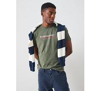 Tommy Jeans Regular Fit Chest Logo T-Shirt, Green, Size L, Men Green