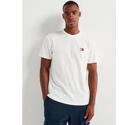 Tommy Jeans Regular Fit Left Chest Badge T-Shirt - Off White, Off White, Size 2Xl, Men Off White