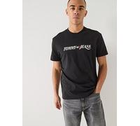 Tommy Jeans Regular Fit Vintage LA T-Shirt, Black, Size S, Men Black