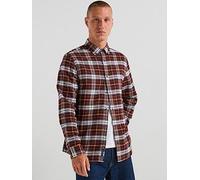 Tommy Jeans Regular Flannel Check Shirt, Brown, Size L, Men Brown