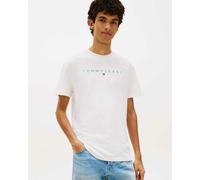 Tommy Jeans Regular Linear Logo Short Sleeve T-shirt Intense White - M