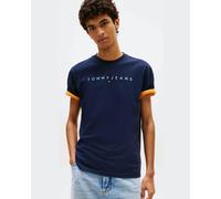 Tommy Jeans Linear Logo Regular Fit Short Sleeve T-shirt Blue S Men