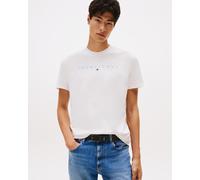 Tommy Jeans Linear Logo Regular Fit Short Sleeve T-shirt White M Man