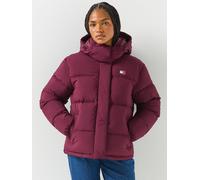 Tommy Jeans Relaxed Down Alaska Puffer Jacket, Red, Size L, Women Red
