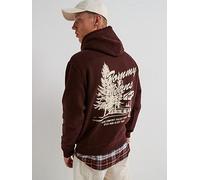 Tommy Jeans Relaxed Novelty Graphic Hoodie - Brown, Brown, Size S, Men Brown