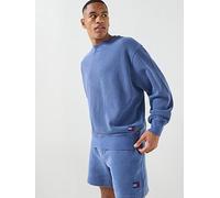 Tommy Jeans Relaxed Washed Waffle Crew Sweatshirt, Blue, Size Xl, Men Blue