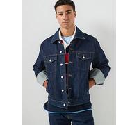 Tommy Jeans Men's Ryan Rglr Trckr Jckt Ext Di4156 DM0DM22984 Trucker Jacket, Denim (Denim Dark), L