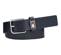 Tommy Jeans Scanton 3.5cm Leather Belt, Blue (Dark Night Navy), 31,5 inches