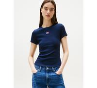 Tommy Jeans Slim Badge Short Sleeve T-Shirt Navy Blue Women - XS