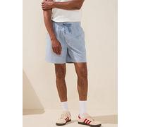 Tommy Jeans Stripe Seersucker Beach Shorts, Light Blue, Size L, Men Light Blue