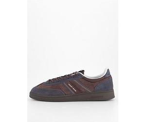 Tommy Jeans The Greenwich Edge Suede Trainer, Navy/Brown, Size 41, Men Navy/Brown