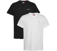 Tommy Jeans TJM Slim 2PACK Mix TEE EXT S/S T-Shirt Men's, Multi (Ecru/Black), 3XL