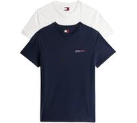Tommy Jeans TJM Slim 2PACK Mix TEE EXT S/S T-Shirt Men's, Multi (Ecru/Dark Night Navy), S