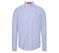 Tommy Jeans TJM Slim Stretch Fit Oxford Shirt, Perfume Blue, Size 2Xl, Men Perfume Blue