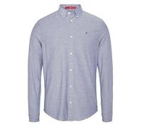 Tommy Jeans Slim Stretch Oxford Long Sleeve Shirt Blue 2XL Man