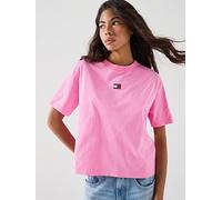 Tommy Jeans Tjw Boxy Badge T-Shirt, Pink, Size Xl, Women Pink