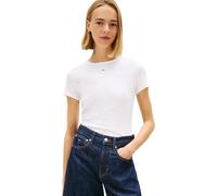 Tommy Jeans Slim Essential Ext Short Sleeve T-shirt White XL Woman