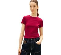 Tommy Jeans Women’s 3 Pack T-Shirts Short Sleeve with Round Neckline, Multicolor (Black/Ecru/Red Alert), M