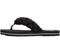 Tommy Jeans Women’s Braided Beach Flip Flops, Black (Black), 3.5