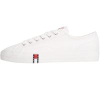 Tommy Jeans Women’s Canvas Trainers Archive Lace-up, White (Ecru), 6