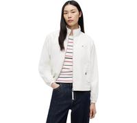Tommy Jeans Women’s Cotton Transitional Jacket with Zip, White (Ecru), 4XL