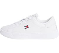Tommy Jeans Women’s Cupsole Trainers Script Low Top, White (Ecru), 6