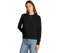 Tommy Jeans Women’s Essential Crew Cotton Jumper, Black (Black), XL