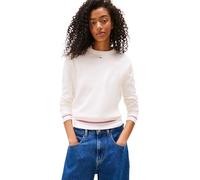 Tommy Jeans Women’s Essential Crew Cotton Jumper, Off-White (Ancient White), M
