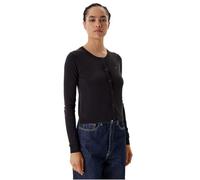 Tommy Jeans Women’s Essential Crew Neck Cardigan with Buttons, Black (Black), XL