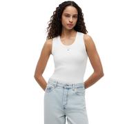 Tommy Jeans Women’s Essential Rib Slim Fit Tank Top, White (Ecru), 1XL