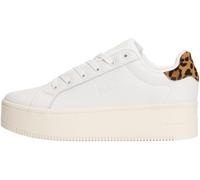 Tommy Jeans Women’s Leopard Flatform Trainers, White (Ivory/Leopard), 4