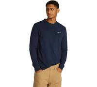 Tommy Jeans Women’s Linear Chest Slim Fit Long Sleeve Top, Blue (Dark Night Navy), S
