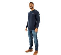 Tommy Jeans Women’s Linear Chest Slim Fit Long Sleeve Top, Blue (Dark Night Navy), XS