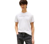 Tommy Jeans Women’s Linear Logo Short Sleeve Cotton T-Shirt Grey (Silver Grey)