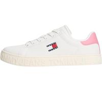 Tommy Jeans Women’s Low Top Logo Flatform Trainers, White (Ecru/Mystic Pink), 7