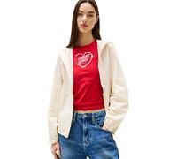 Tommy Jeans Women’s Outdoor Shell Windbreaker with Hood, Beige (Desert Sand Dune), M