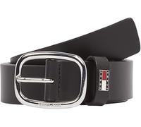 Tommy Jeans Women’s Oval Leather Belt, Black (Black), 29.5 inches