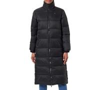 Tommy Jeans Women’s Packaway Maxi Quilted Jacket with Hood, Black (Black), XS
